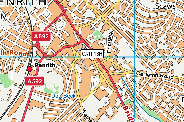 CA11 1BH map - OS VectorMap District (Ordnance Survey)