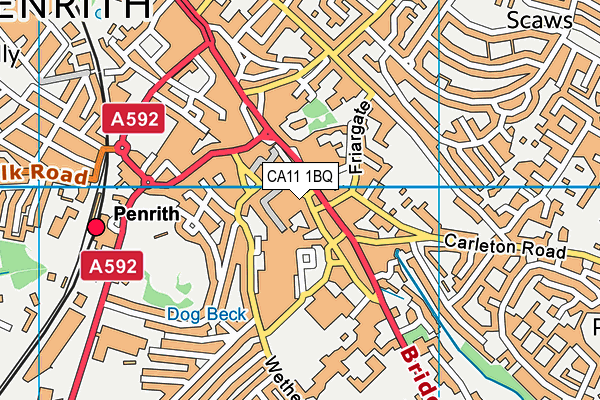 CA11 1BQ map - OS VectorMap District (Ordnance Survey)