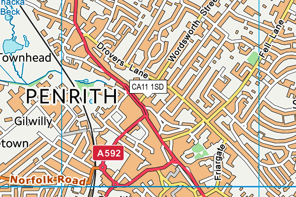 CA11 1SD map - OS VectorMap District (Ordnance Survey)