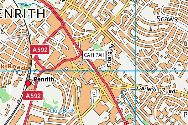 CA11 7AH map - OS VectorMap District (Ordnance Survey)