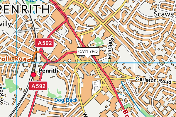 CA11 7BQ map - OS VectorMap District (Ordnance Survey)