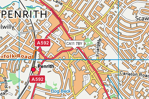 CA11 7BY map - OS VectorMap District (Ordnance Survey)