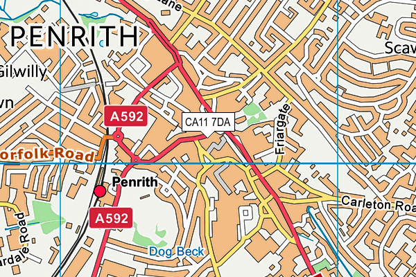 CA11 7DA map - OS VectorMap District (Ordnance Survey)