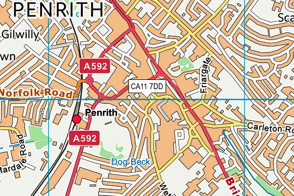 CA11 7DD map - OS VectorMap District (Ordnance Survey)