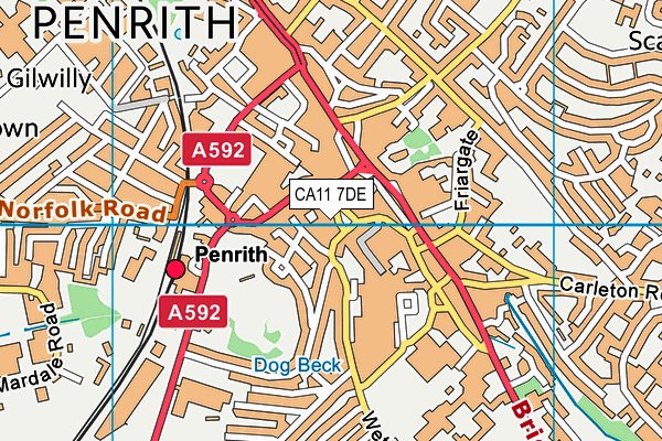 CA11 7DE map - OS VectorMap District (Ordnance Survey)