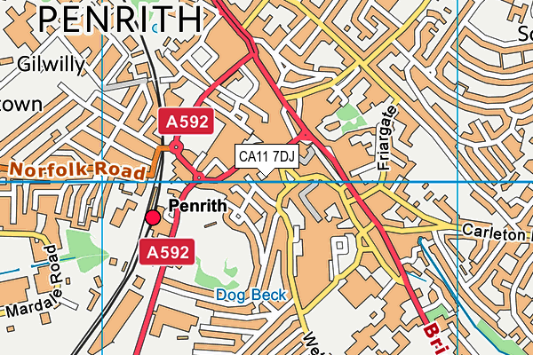 CA11 7DJ map - OS VectorMap District (Ordnance Survey)