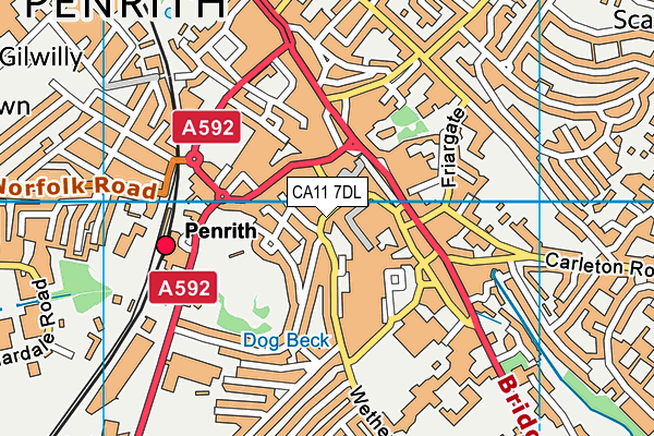 CA11 7DL map - OS VectorMap District (Ordnance Survey)