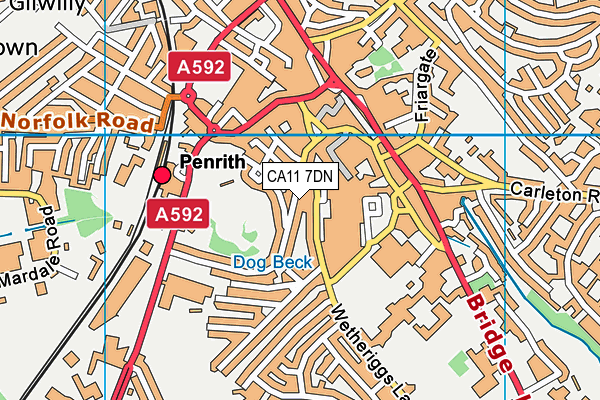 CA11 7DN map - OS VectorMap District (Ordnance Survey)