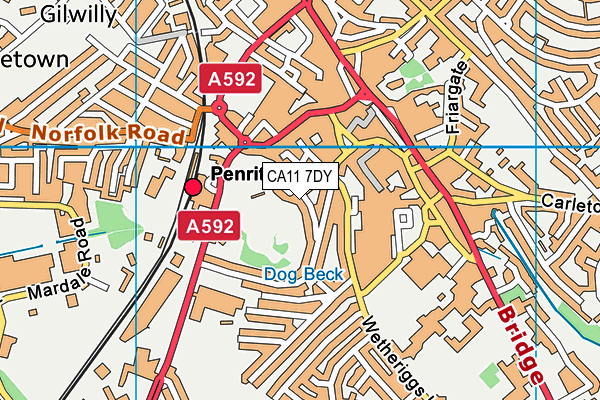 CA11 7DY map - OS VectorMap District (Ordnance Survey)