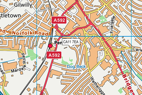 CA11 7EA map - OS VectorMap District (Ordnance Survey)