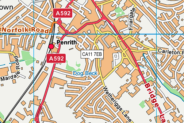 CA11 7EB map - OS VectorMap District (Ordnance Survey)