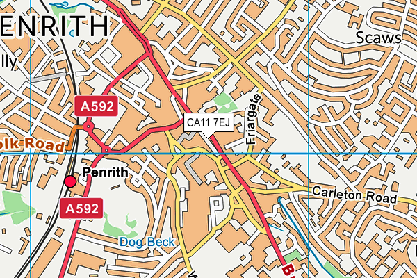 CA11 7EJ map - OS VectorMap District (Ordnance Survey)