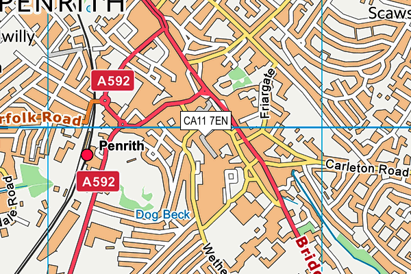 CA11 7EN map - OS VectorMap District (Ordnance Survey)