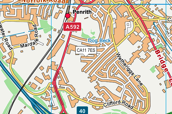 CA11 7ES map - OS VectorMap District (Ordnance Survey)