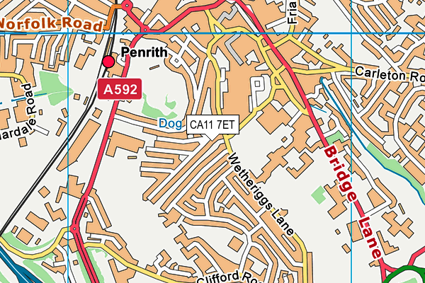 CA11 7ET map - OS VectorMap District (Ordnance Survey)