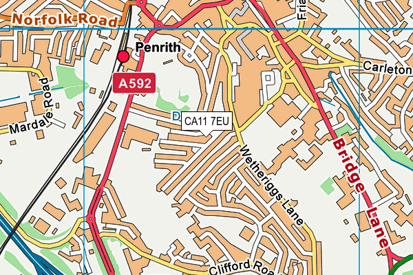 CA11 7EU map - OS VectorMap District (Ordnance Survey)