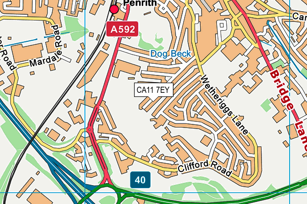 CA11 7EY map - OS VectorMap District (Ordnance Survey)