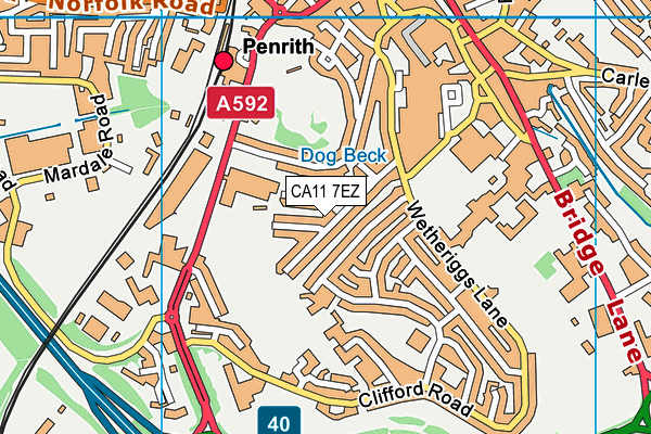 CA11 7EZ map - OS VectorMap District (Ordnance Survey)