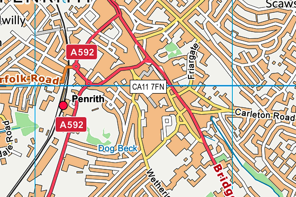 CA11 7FN map - OS VectorMap District (Ordnance Survey)