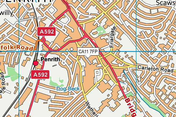 CA11 7FP map - OS VectorMap District (Ordnance Survey)