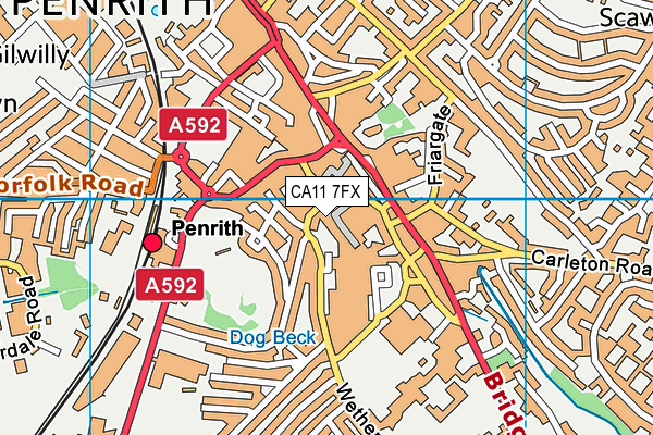 CA11 7FX map - OS VectorMap District (Ordnance Survey)