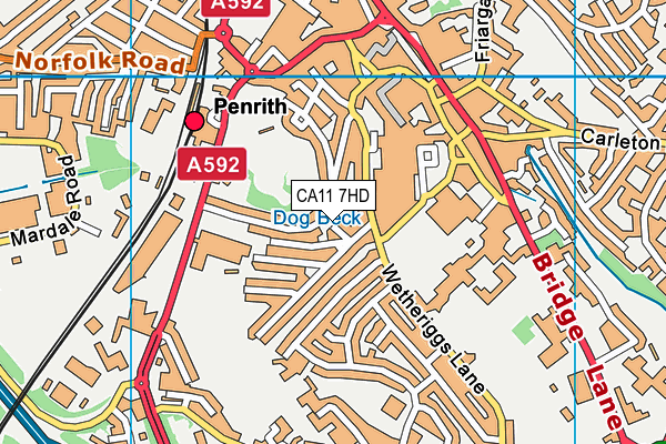 CA11 7HD map - OS VectorMap District (Ordnance Survey)