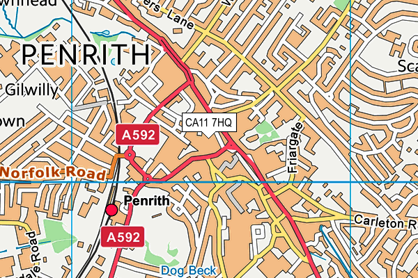 CA11 7HQ map - OS VectorMap District (Ordnance Survey)