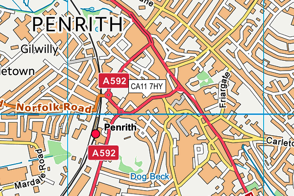 CA11 7HY map - OS VectorMap District (Ordnance Survey)