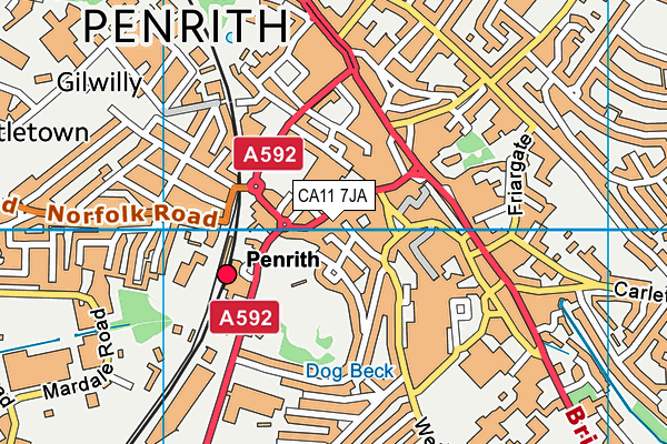 CA11 7JA map - OS VectorMap District (Ordnance Survey)