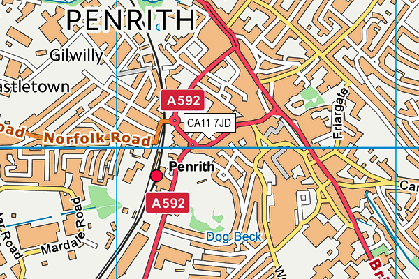 CA11 7JD map - OS VectorMap District (Ordnance Survey)