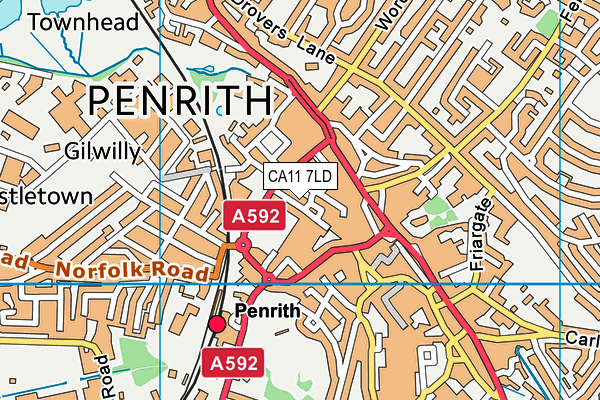 CA11 7LD map - OS VectorMap District (Ordnance Survey)