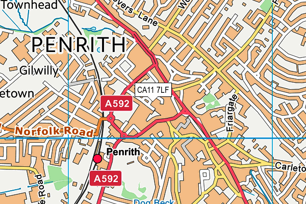 CA11 7LF map - OS VectorMap District (Ordnance Survey)