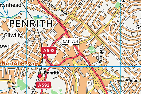 CA11 7LH map - OS VectorMap District (Ordnance Survey)