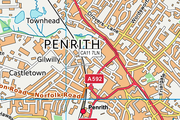 CA11 7LN map - OS VectorMap District (Ordnance Survey)