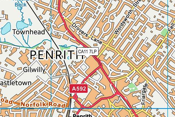 CA11 7LP map - OS VectorMap District (Ordnance Survey)