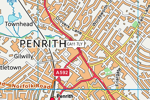 CA11 7LY map - OS VectorMap District (Ordnance Survey)