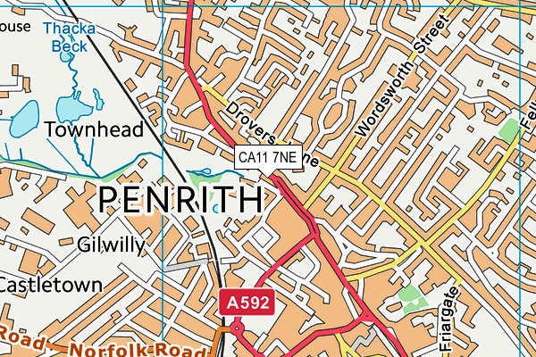 CA11 7NE map - OS VectorMap District (Ordnance Survey)