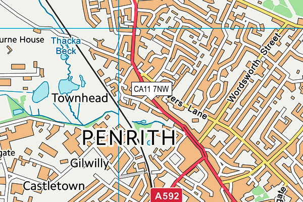 CA11 7NW map - OS VectorMap District (Ordnance Survey)