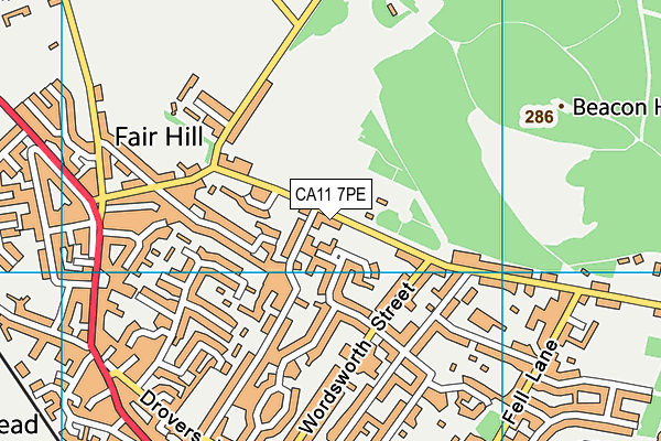 CA11 7PE map - OS VectorMap District (Ordnance Survey)