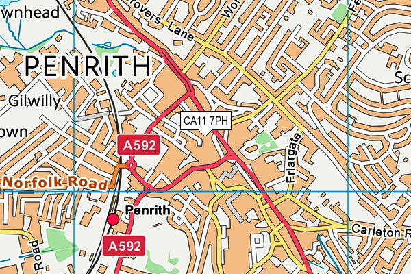 CA11 7PH map - OS VectorMap District (Ordnance Survey)