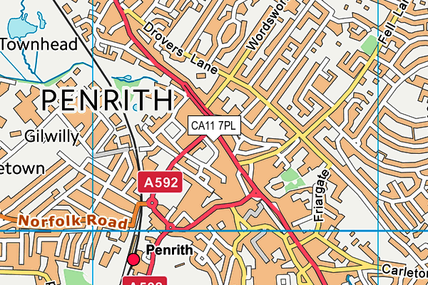 CA11 7PL map - OS VectorMap District (Ordnance Survey)