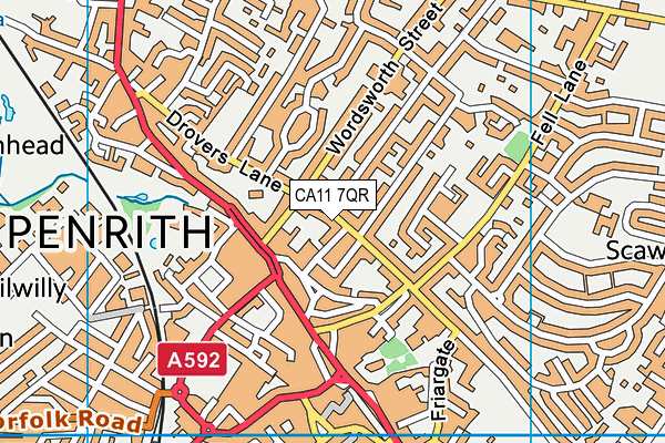 CA11 7QR map - OS VectorMap District (Ordnance Survey)