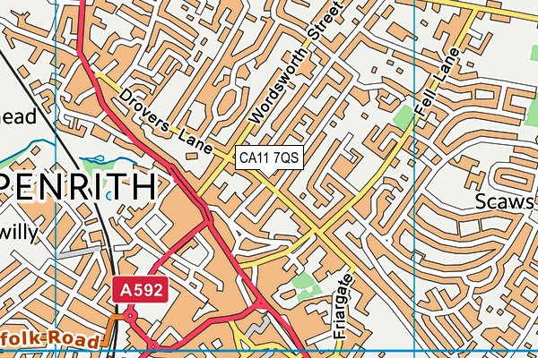 CA11 7QS map - OS VectorMap District (Ordnance Survey)