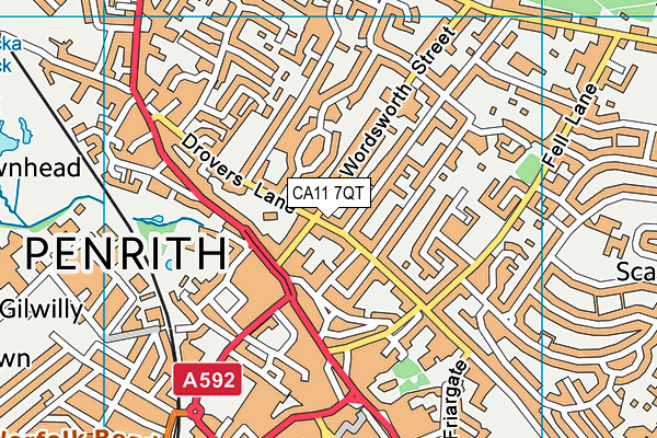 CA11 7QT map - OS VectorMap District (Ordnance Survey)