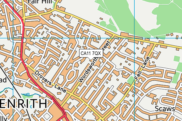 CA11 7QX map - OS VectorMap District (Ordnance Survey)