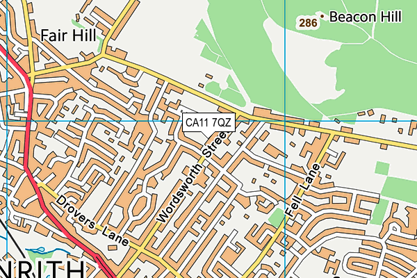 CA11 7QZ map - OS VectorMap District (Ordnance Survey)