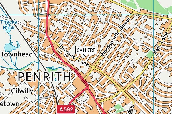 CA11 7RF map - OS VectorMap District (Ordnance Survey)