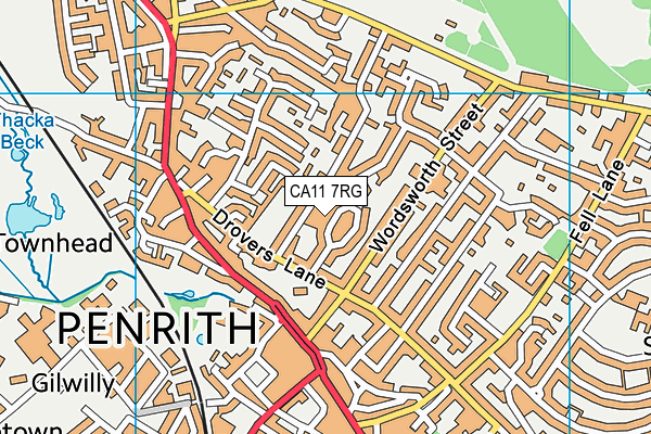 CA11 7RG map - OS VectorMap District (Ordnance Survey)