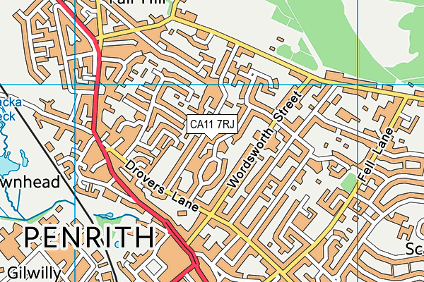 CA11 7RJ map - OS VectorMap District (Ordnance Survey)