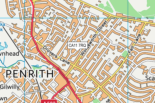 CA11 7RQ map - OS VectorMap District (Ordnance Survey)